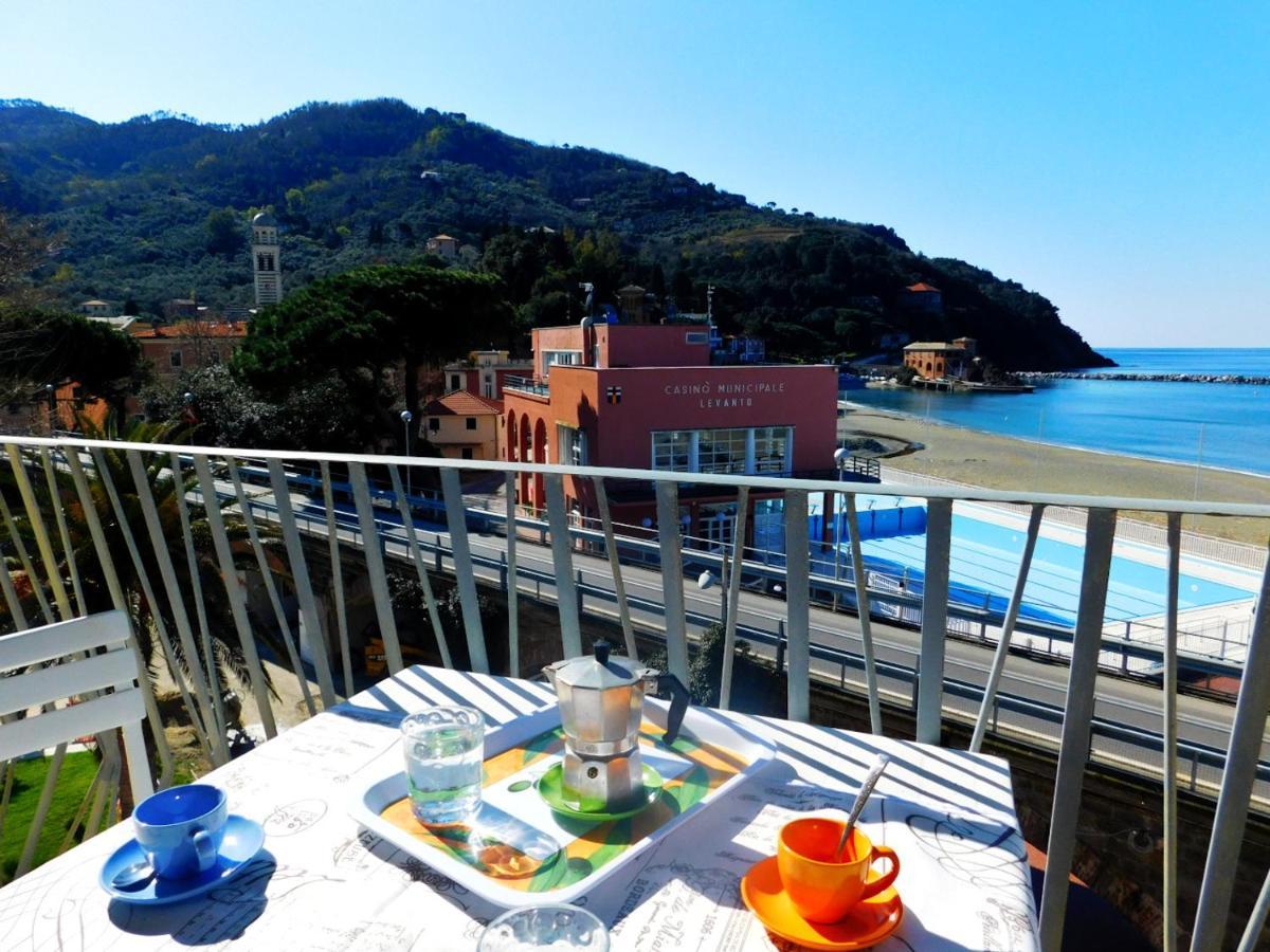 Trilocale con Meravigliosa Vista Mare Levanto Esterno foto